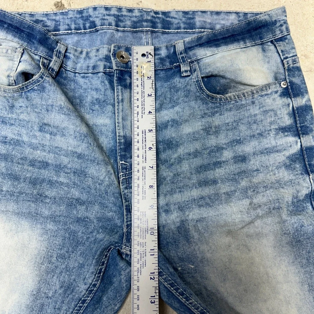 Southpole Mens Jeans Acid Wash‎ Blue Slim Fit Stretch Denim Pants Size 32x32